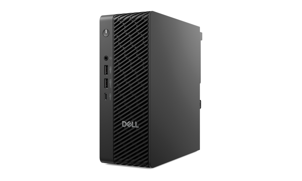 Dell Pro Max Micro FCM2250, front three-quarter view from the right