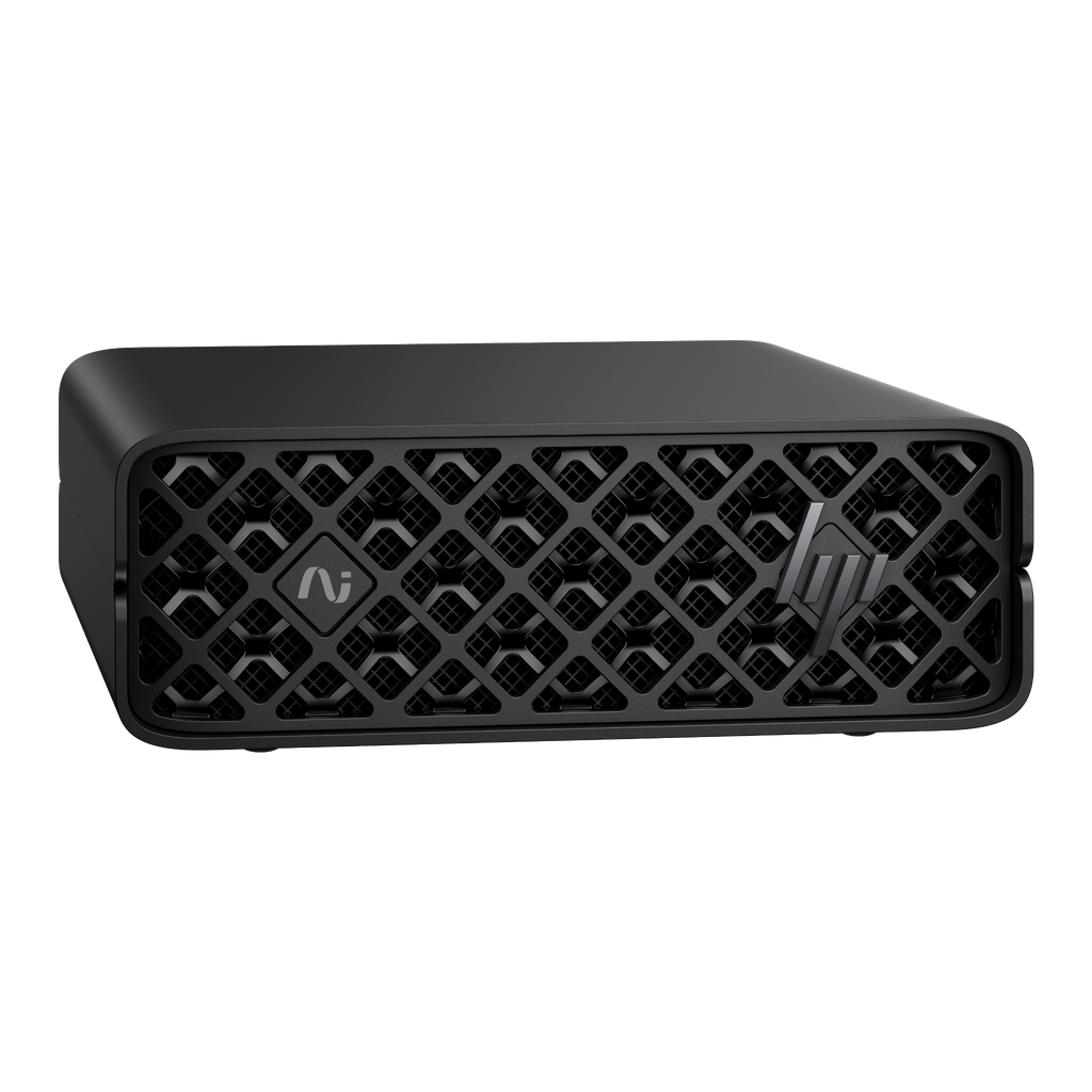 HP ZGX Nano G1n AI Station – front three-quarter view