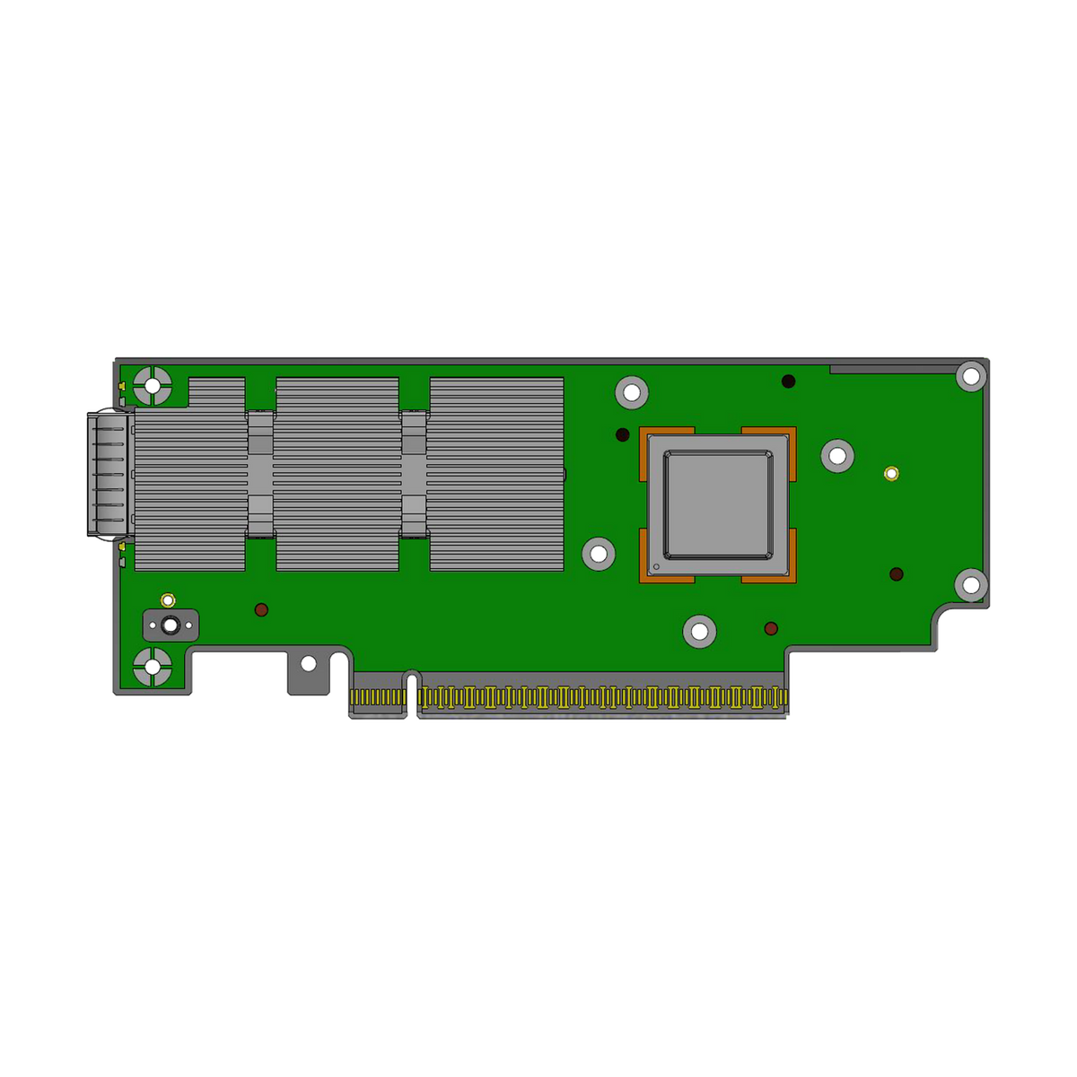 NVIDIA ConnectX-7 single-port OSFP card layout (drawing from NVIDIA's ConnectX-7 user manual)