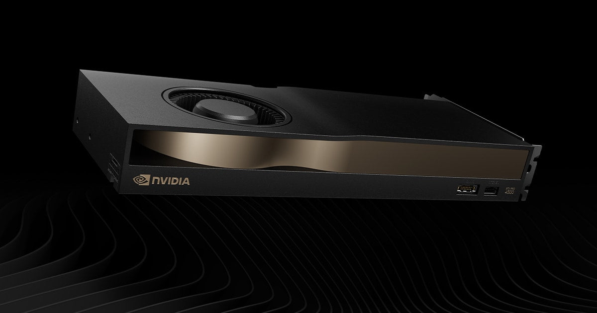 NVIDIA RTX PRO 4500 Blackwell card, three-quarter view showing the DisplayPort bracket