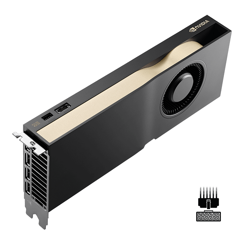 RTX PRO 4500 Blackwell with DisplayPort I/O bracket and included 16-pin power adapter